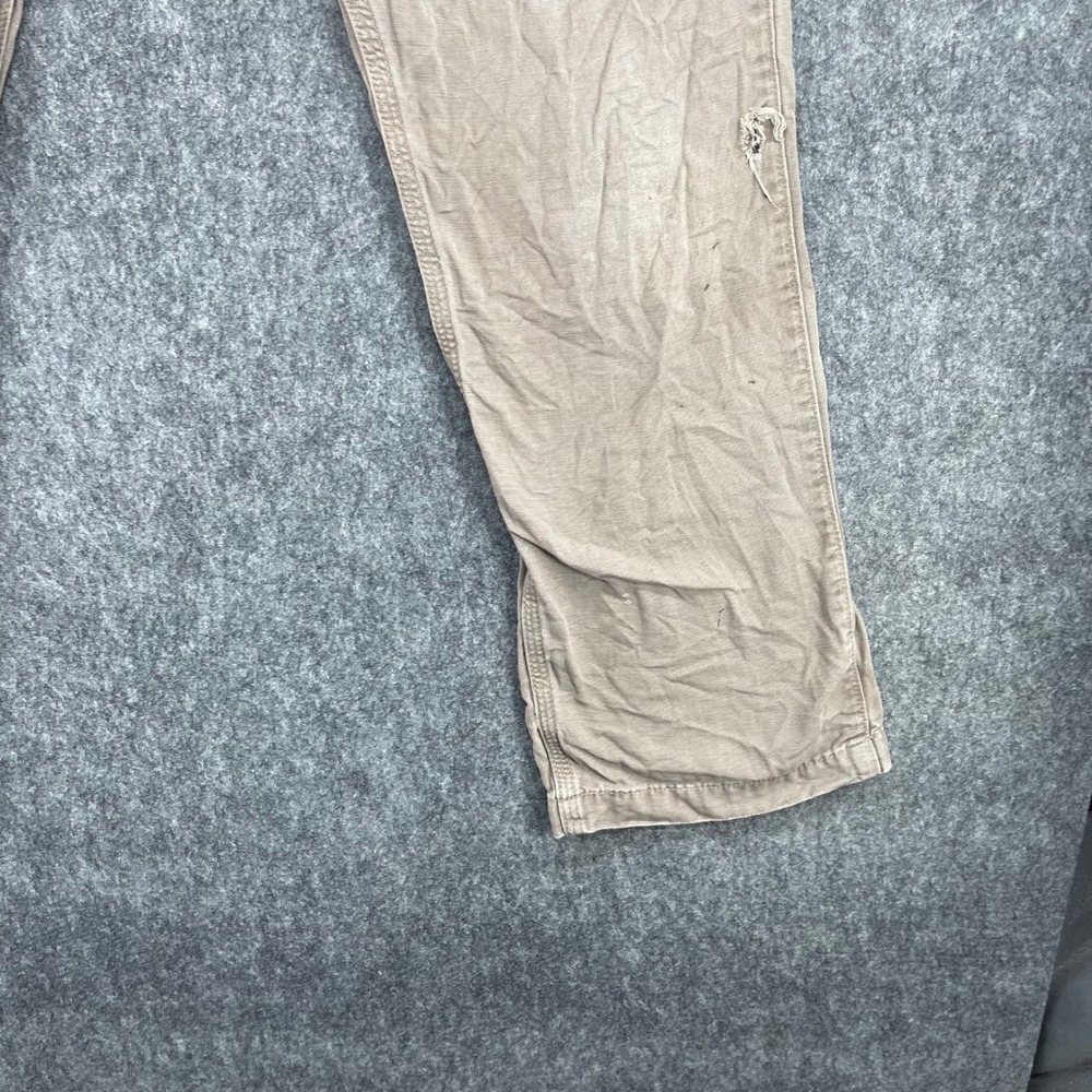 Carhartt Pants Mens 33x30 Canvas Work Pants Straight Leg Distressed Carpenter - Picture 3 of 16